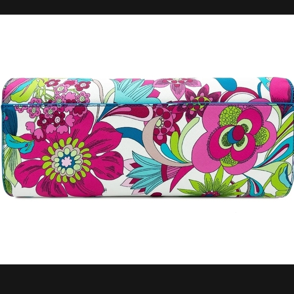 Trina Turk Floral Lilly pastel printed tote bag clutch evening bag, Pink NWT - Picture 2 of 11